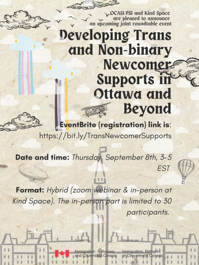 Poster informing the roundtable title, time, and registration link